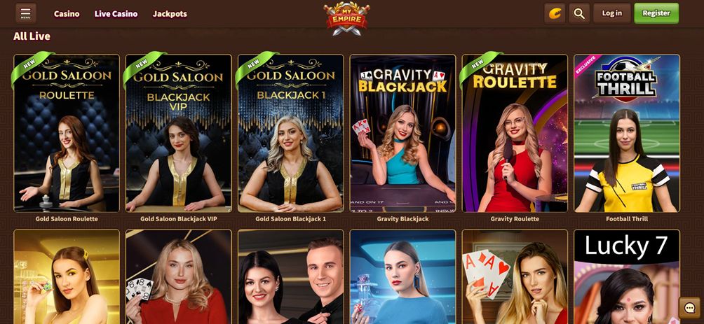 All live dealers screen